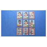 Mix of 9 1960's stars VG-EX inc. Marichal, (3) 68