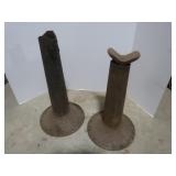 Metal Support Stands 17.5"H,one is broken