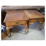 2 Wooden End Tables 22x26x23.5"H,Fair Cond