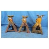 3 Quick Release Jack Stands 10x12" Closed