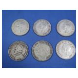 1941,1945,1951 Candaian Half Dollars,1930