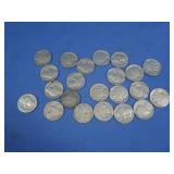 20 Buffalo Nickels =Asst'd Dates,1945-S Ware