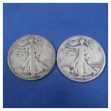 1943,1944 Walking LIberty Half Dollars