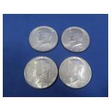 4-1964 Kennedy Half Dollars-90%