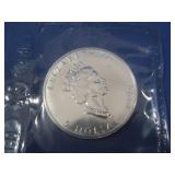 1990 Candaian 1 oz. Fine Silver 5 Dollars