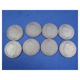 8-V Nickels-Asst'd Dates