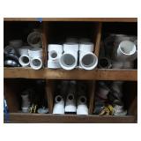 Assortment of PVC Fittings,Toilet Flanges,Wind-in