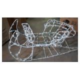 Outdoor Christmas Sleigh w/Lights-approx 48x24x24H