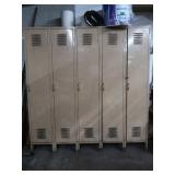Set of 5 Metal Lockers-75.5x17x78"H