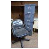 4 Drawer Metal File Cabinet w/Key&Wheeled Swivel