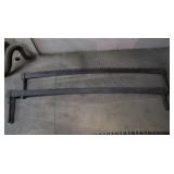 2 Vintage 2-Man Crosscut Saws-66"