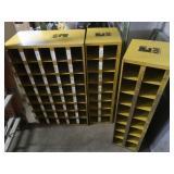 3 Hanging Parts Bins(2)-36x10x12"D,(1)36x21x12"D