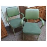 2 Upholstered/Vinyl Arm Chairs