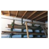 Metal Pipes, Wood Frame 96x51"&Misc Wood Pieces