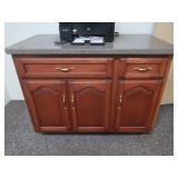 Cherry Wood Cabinet w/Unfinished