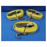 3 New Ratchet Straps 2' x 27'