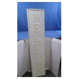'Welcome' Metal Sign 57x13'