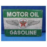 Embossed Texaco Tin Sign 16.75x12'