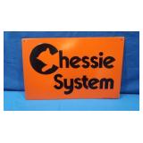 Vintage Tin Emboss Chessie System 14x9'