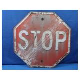 Vintage Cast Iron Emboss Stop Sign 24x24'