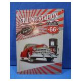 Embossed Route 66 Tin Sign 16.75x12' ( Red &