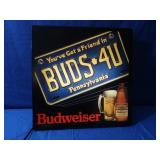 Electric Light Up Buds-4U Budweiser Light 18x18'