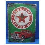 Embossed Texaco Tin Sign 16.75x12'