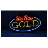 Like New 'We Buy Gold' Electric Neon Sign 30x17'