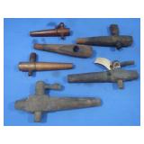 6 Antique Wood Keg Spouts