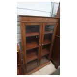 Glass Front Wood Cabinet-31x11x48"H
