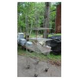 Metal Bakers Rack on Wheels 20x30x70