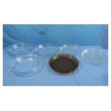 6 Vintage Baking/Pie Plates Pyrex&Anchor Hocking