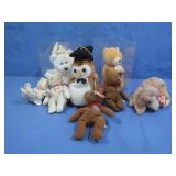 7 TY Beanie Babies&2 Cases