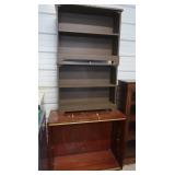 Wood Shelves,painted 29x7x24"&Wood Cabinet