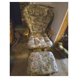 Maple Glider Chair w/Matching Foot Stool