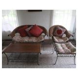 Pier 1 Wicker Set(like new)-Loveseat-58x26x33.5"H,