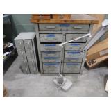 Metal Tool Parts Organizers 28x24"W, Desk Lamp