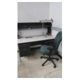 Metal desk w/laminate top 60x30x30", metal