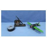 John Deere Diecast Plane,LED Display Base,Desk