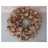 Decorative Faux Floral&Twig Wreath approx 32x34"