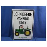 John Deere metal Parking Only Sign
