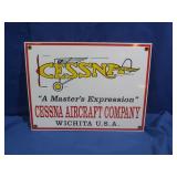 Cessna Porcelain Coated Metal Sign