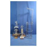 Metal Toilet Paper Holder&4 Trophies