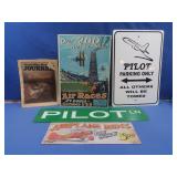 Metal Signs(Airplane&Pilot Themed)