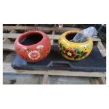 2 Flower Pots,Horseshoe Set-up w/Case