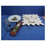Chrfistmas Serving Trays,Bowls,Ceramic,Decorative