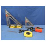 2 Speed Square 7&12",2 Combination Square,Tape