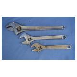 Adj. Wrenches(2 Craftsman)10",12"&15"