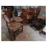 6 Wood Dining Room Chairs w/Cushioned Seats-incl