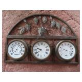 Wall Mount Clock&Weather Station 26.5x21"